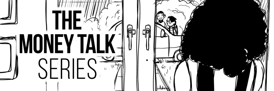 decorative illustration that says "The Money Talk Series"